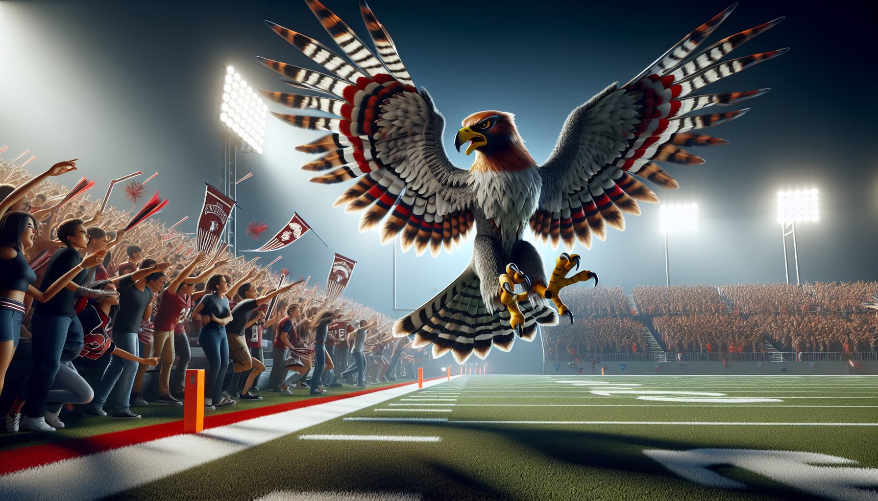 Image for article "Falcons Mascot Symbolism In School Spirit Traditions"